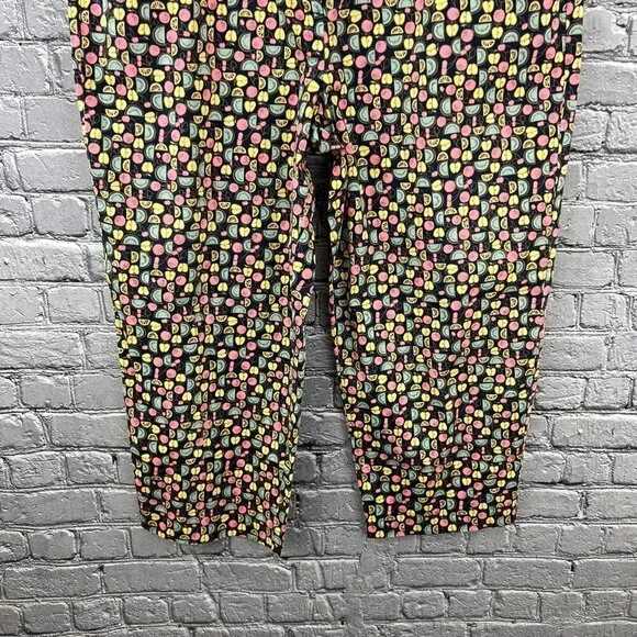 Talbots Cropped Pants With Fruit Slices Pattern Size 18 - Picture 4 of 8